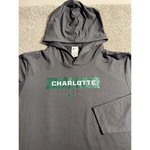 Charlotte 49ers Hoodie Mens 2XL Gray Nike Dri Fit Long Sleeve NCAA XXL